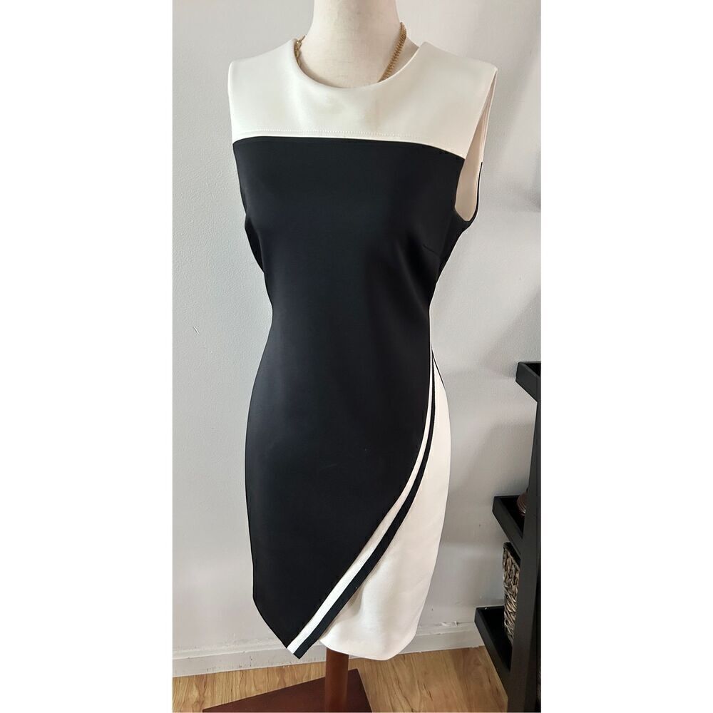 Tommy Hilfiger black and white Work dress classy size 6